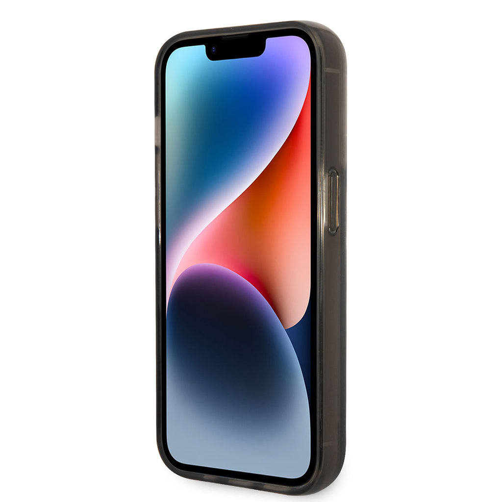 Apple iPhone 14 Pro Kılıf Karl Lagerfeld Sıvılı Simli RSG Dizayn Kapak Pembe