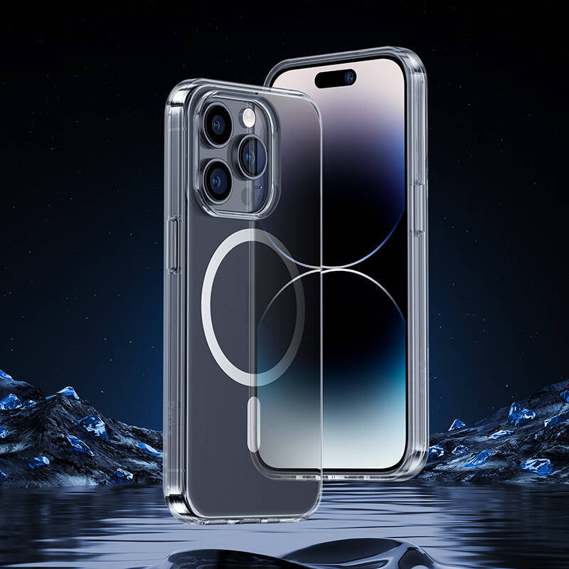 Apple iPhone 14 Pro Kılıf M-safe Şarj Özellikli Benks 1.8mm Ultra İnce Şeffaf Kapak Renksiz