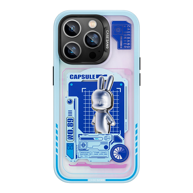 Apple iPhone 14 Pro Kılıf M-safe Şarj Özellikli Benks Casebang Rabbit Kapak Pembe