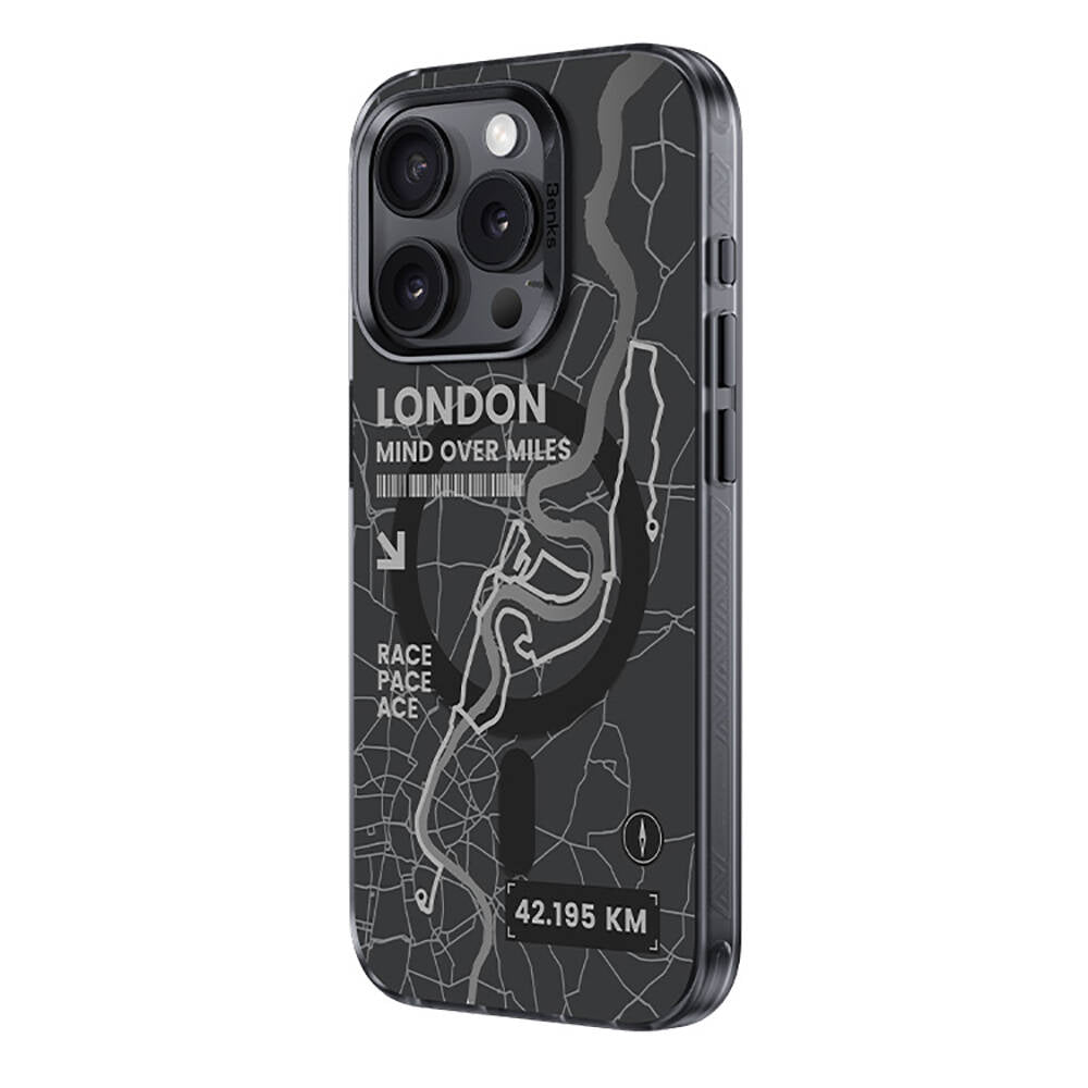 Apple iPhone 14 Pro Kılıf M-safe Şarj Özellikli Benks City Serisi Kapak Siyah