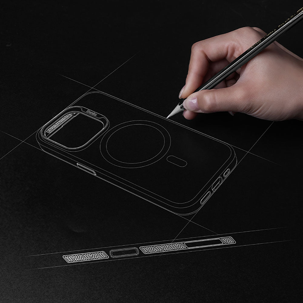 Apple iPhone 14 Pro Kılıf M-safe Şarj Özellikli Benks Lucid Armor Kapak Derin Mor