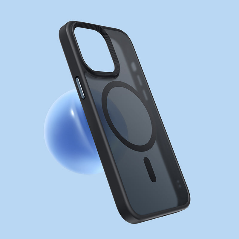 Apple iPhone 14 Pro Kılıf M-safe Şarj Özellikli Benks Mist Hybrid Kapak Derin Mor