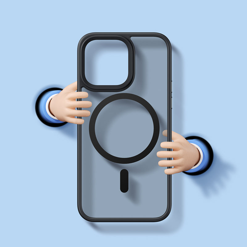 Apple iPhone 14 Pro Kılıf M-safe Şarj Özellikli Benks Mist Hybrid Kapak Derin Mor