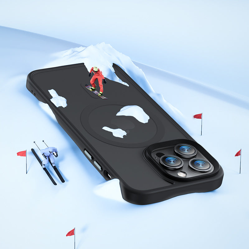 Apple iPhone 14 Pro Kılıf M-safe Şarj Özellikli Benks Mist Hybrid Kapak Siyah