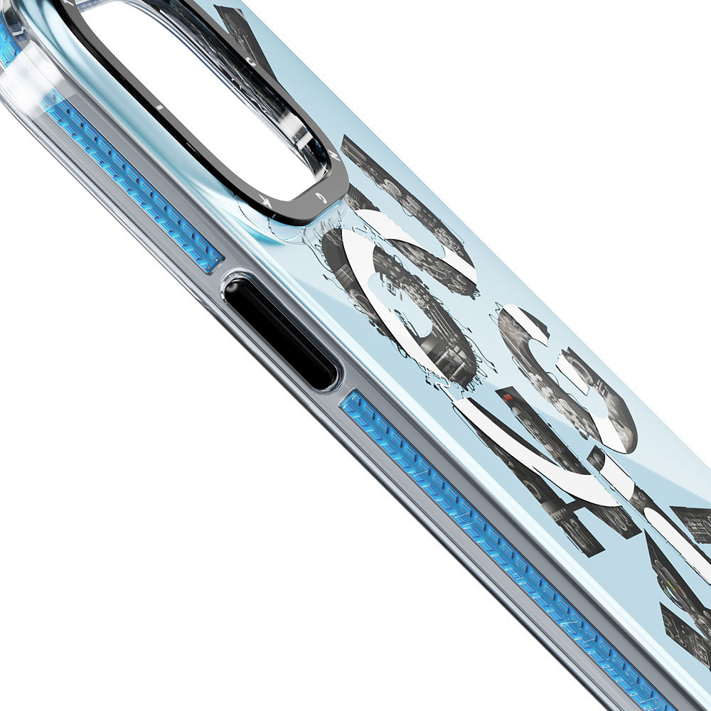 Apple iPhone 14 Pro Kılıf M-safe Şarj Özellikli Yazı Temalı YoungKit Mechanic Serisi Kapak Siyah