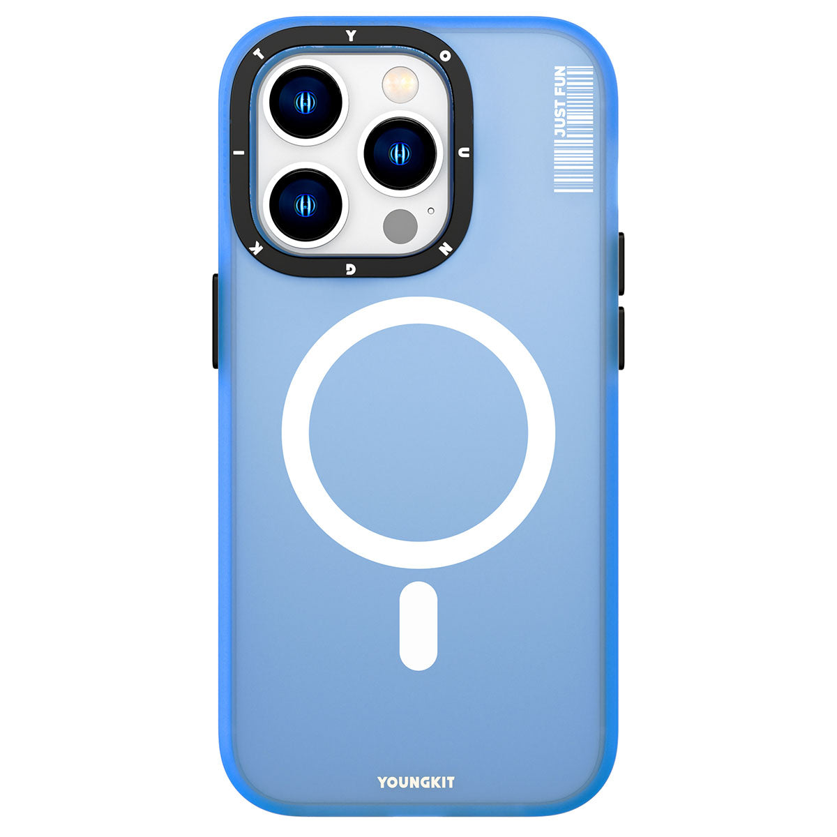 Apple iPhone 14 Pro Kılıf M-safe Şarj Özellikli Youngkit Colored Sand Serisi Kapak Mor