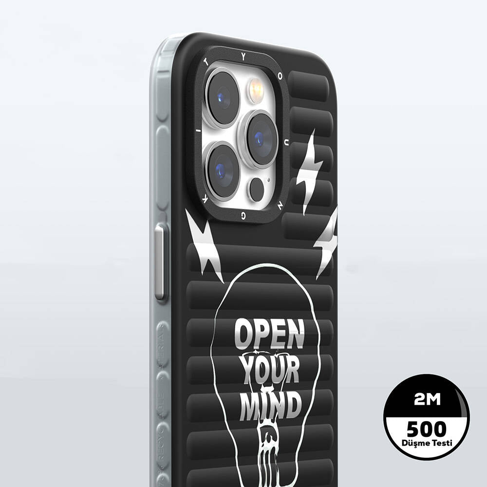 Apple iPhone 14 Pro Kılıf M-safe Şarj Özellikli Youngkit Open Mind Serisi Kapak Siyah