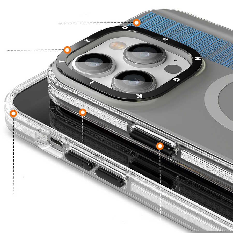 Apple iPhone 14 Pro Kılıf M-safe Şarj Özellikli Youngkit Pure Serisi Kapak Yeşil