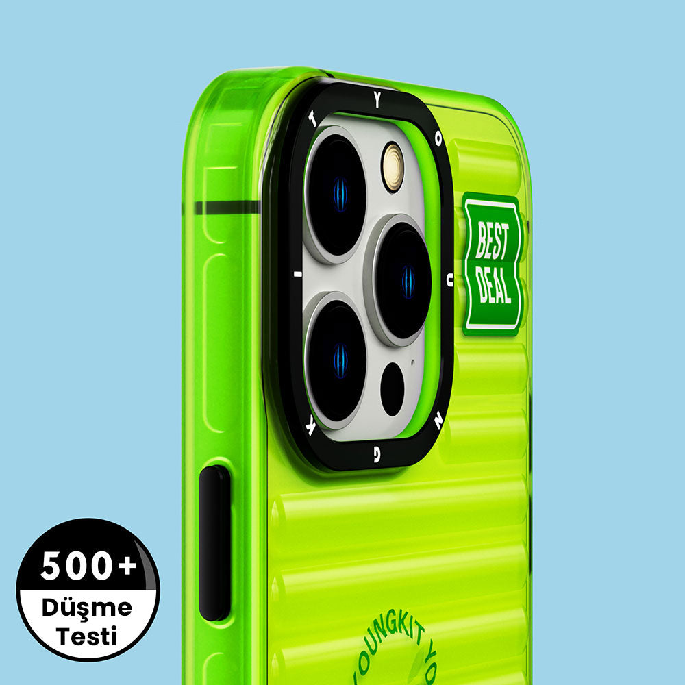 Apple iPhone 14 Pro Kılıf Şeffaf Renkli Tasarım YoungKit Fluorite Serisi Kapak Mor