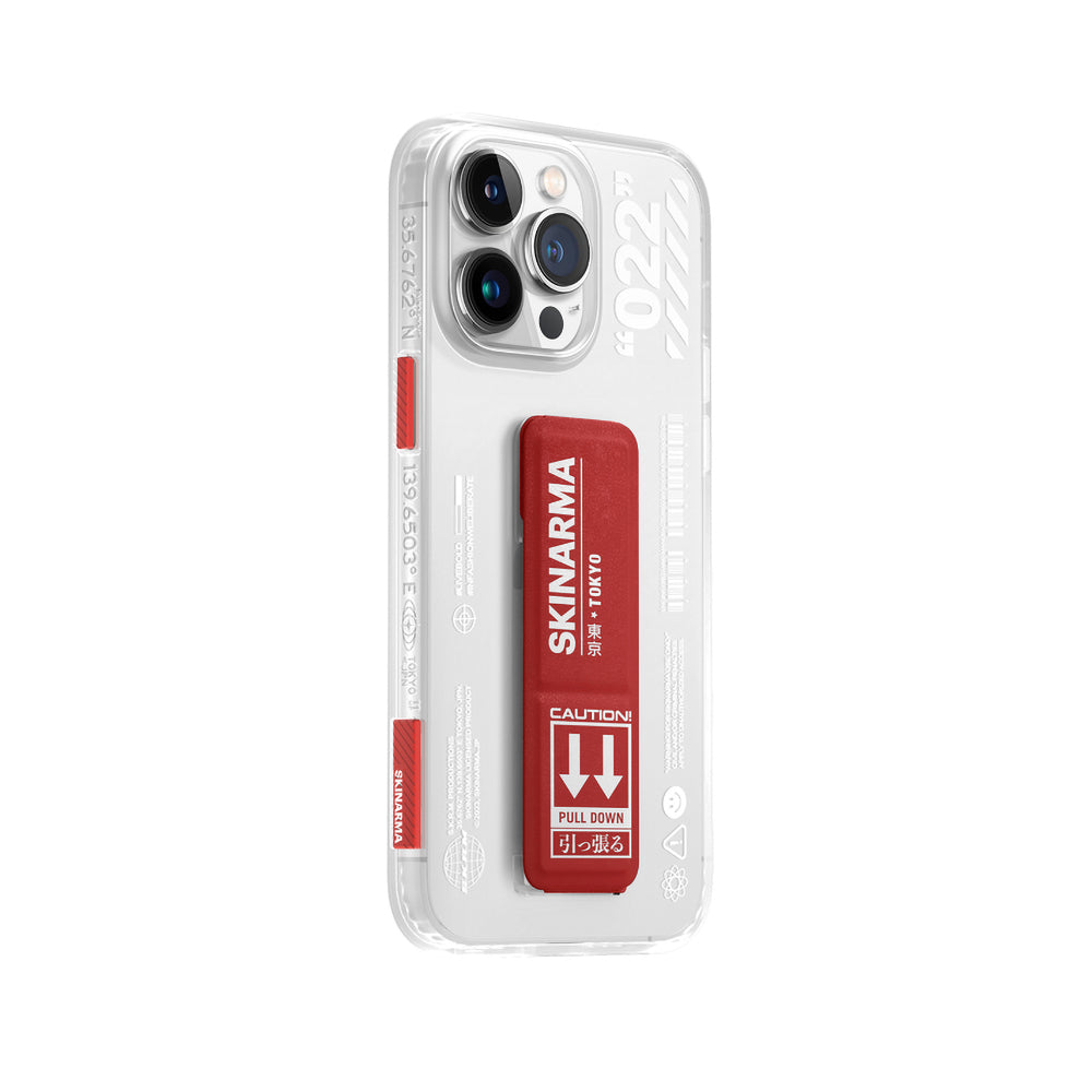 Apple iPhone 14 Pro Kılıf SkinArma Standlı Şeffaf Tasarımlı Taihi Sora Kapak Siyah