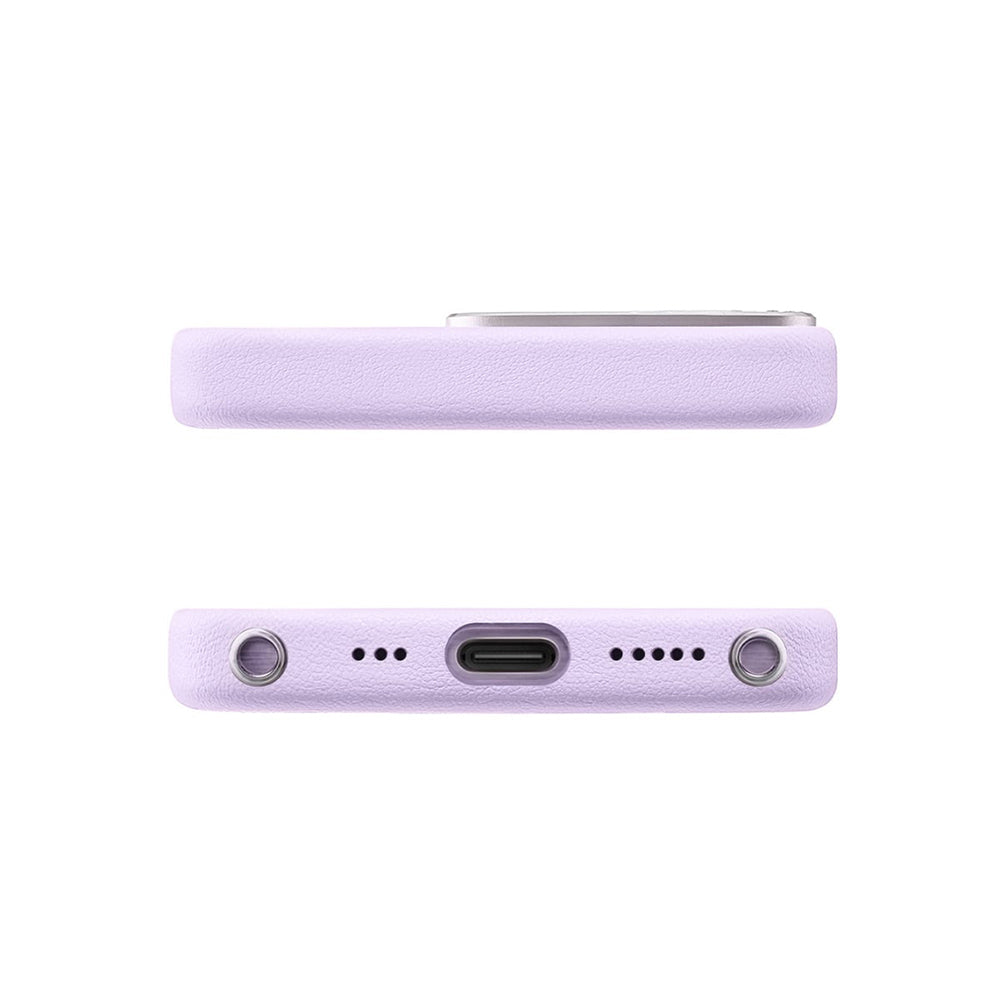 Apple iPhone 14 Pro Kılıf Suni Deri Tasarımlı Pynana Starry Serisi Kapak Pembe