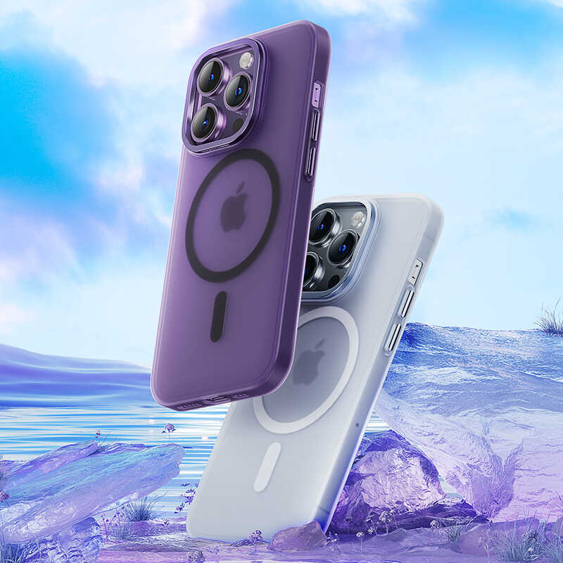 Apple iPhone 14 Pro Kılıf Wireless Şarj Destekli Benks Yeni Seri Magnetik Haze Kapak Siyah