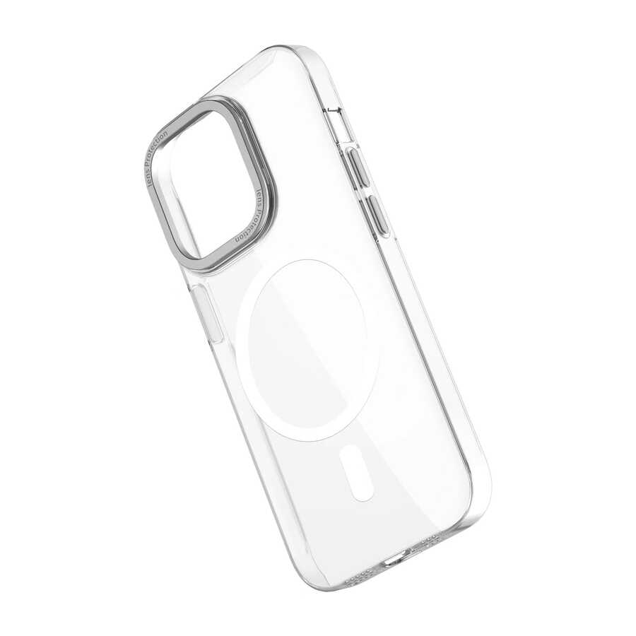Apple iPhone 14 Pro Kılıf Wiwu MCC-102 Magnetic Crystal Sert PC Kapak Renksiz