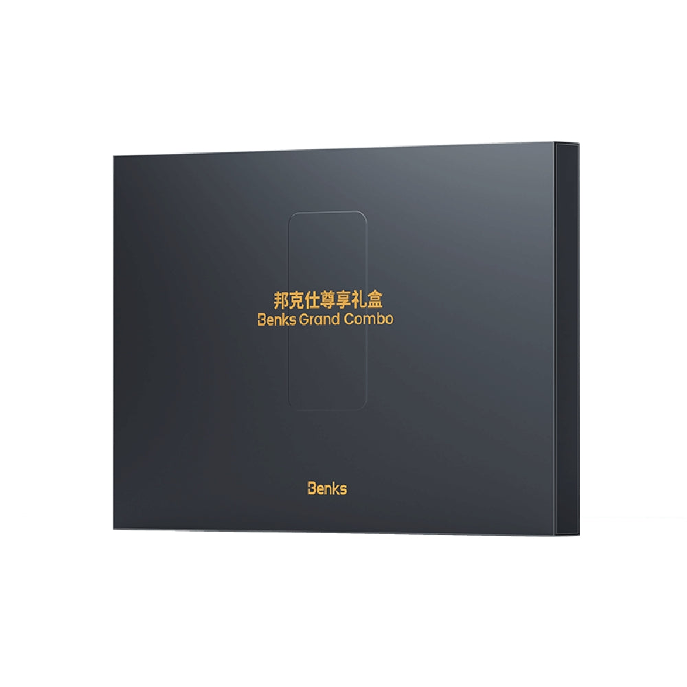 Apple iPhone 14 Pro Max Benks Grand Combo MFM01 3in1 Aksesuar Seti Kılıf-Ekran Koruyucu-Wireless Şarj Aleti Siyah