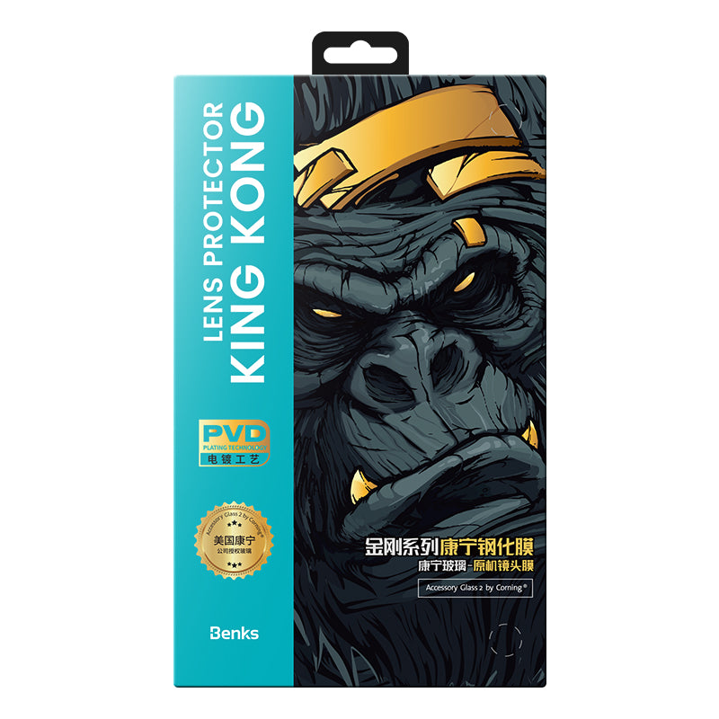 Apple iPhone 14 Pro Max Benks King Kong PVD Kamera Lens Koruyucu Gold