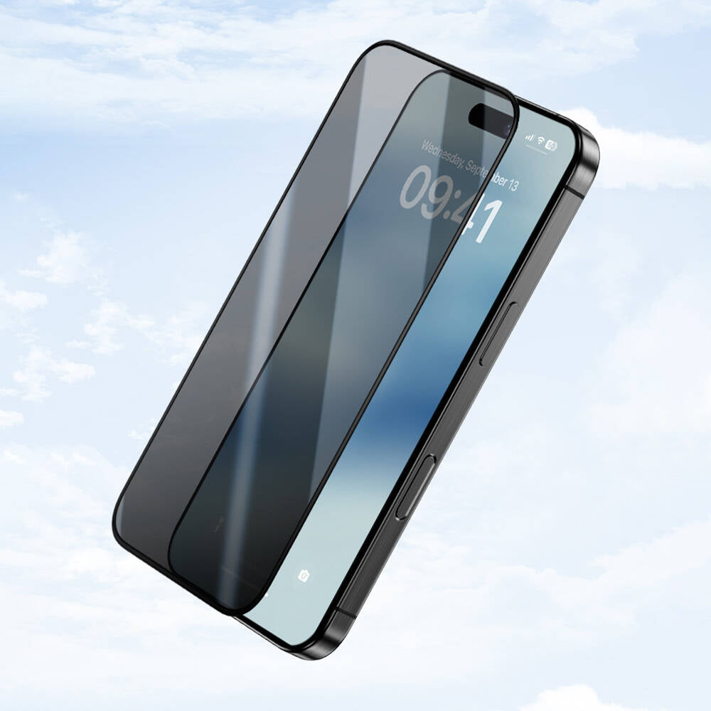Apple iPhone 14 Pro Max Benks Ultra Shield 0.4mm Privacy Ekran Koruyucu + Kolay Uygulama Aparatlı Siyah