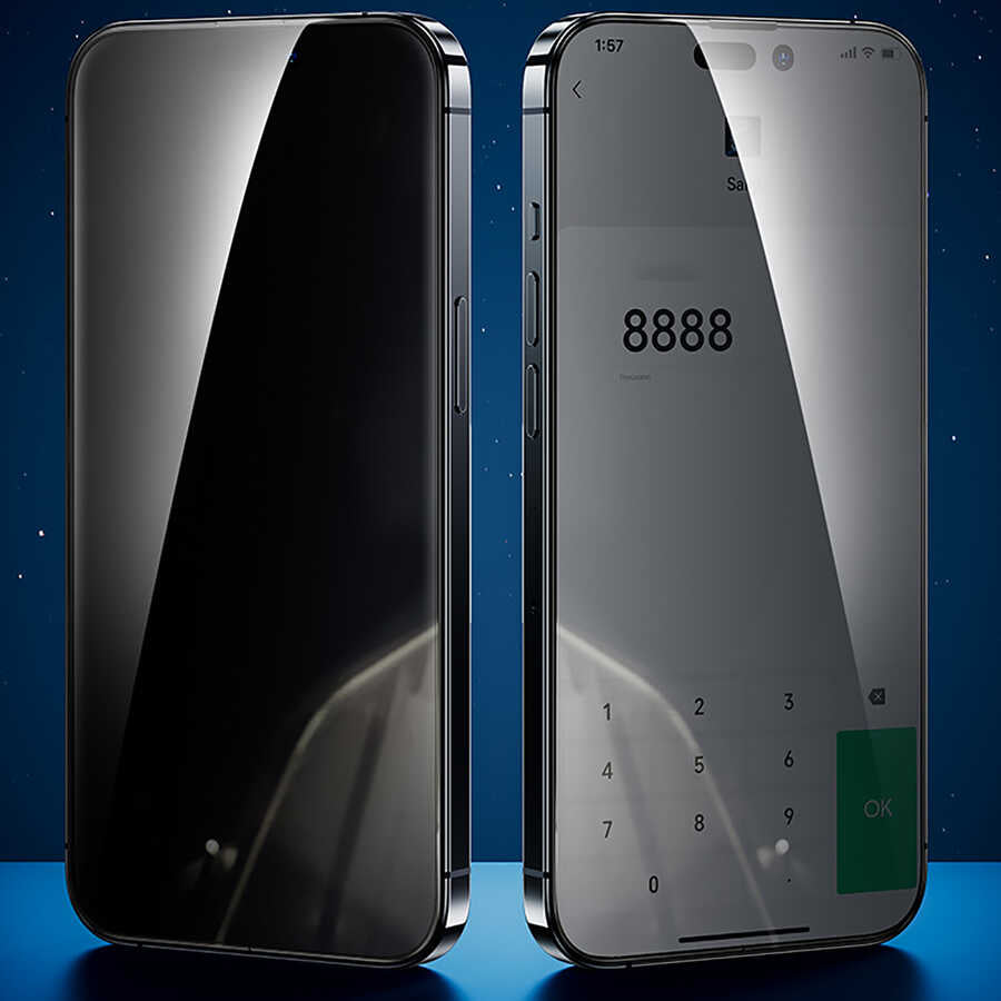 Apple iPhone 14 Pro Max Benks V Pro Plus Privacy Hayalet Ekran Koruyucu Siyah