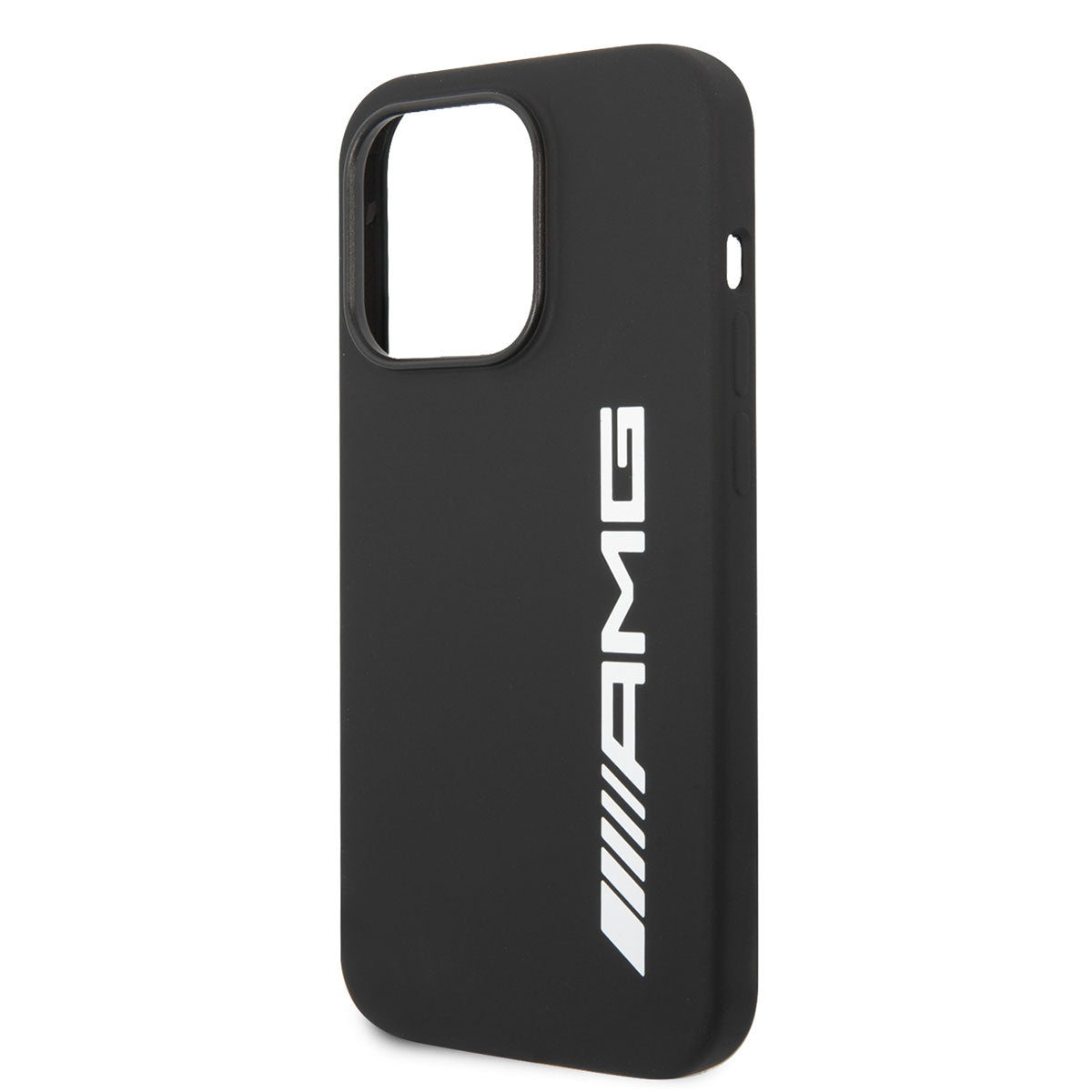 Apple iPhone 14 Pro Max Kılıf AMG M-safe Şarj Özellikli Büyük Logo Dizayn Kapak Siyah