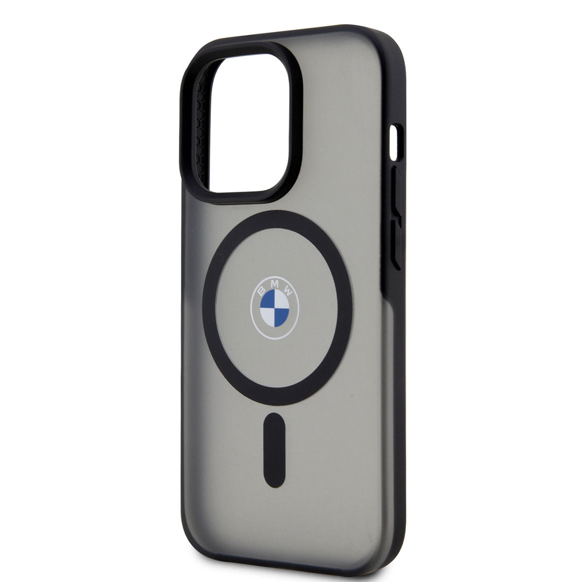 Apple iPhone 14 Pro Max Kılıf BMW M-safe Şarj Özellikli Transparan Logolu İmza Dizayn Kapak Siyah