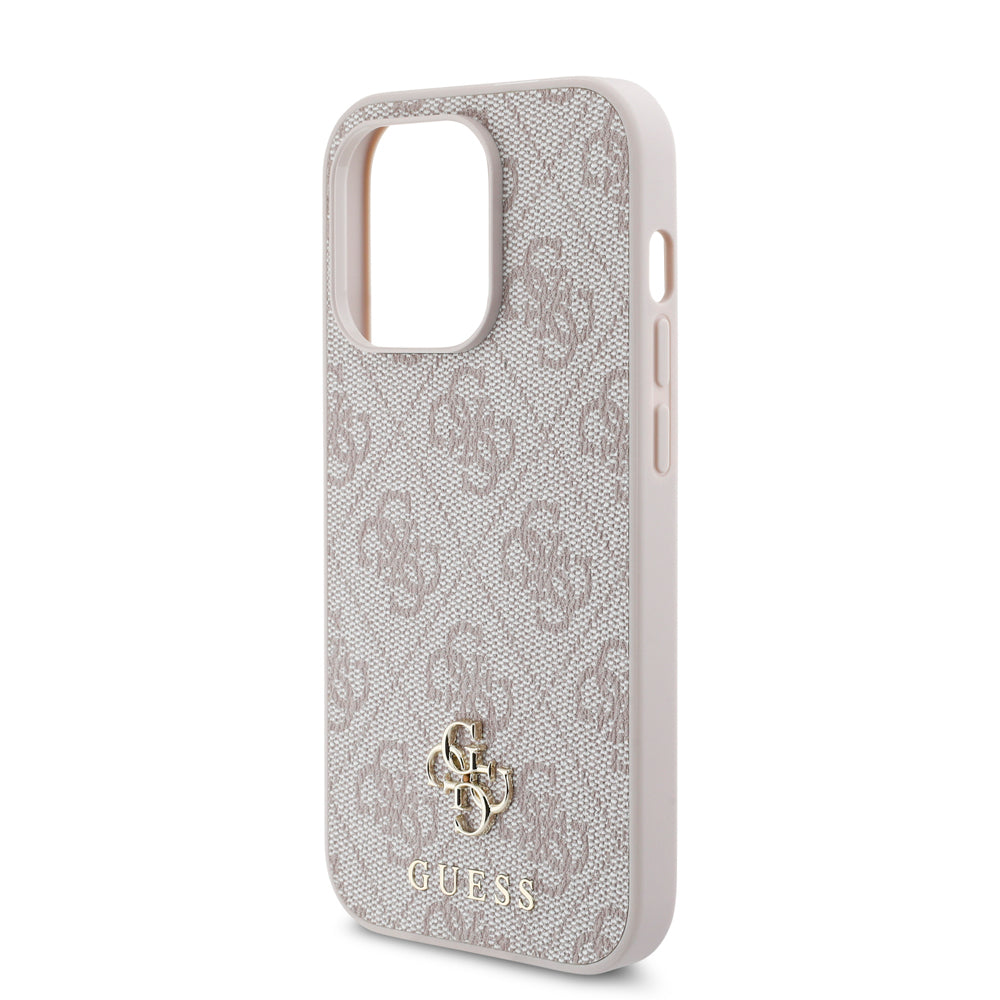 Apple iPhone 14 Pro Max Kılıf Guess Orjinal Lisanslı M-safe Şarj Özellikli Small 4G Classic Kapak Siyah