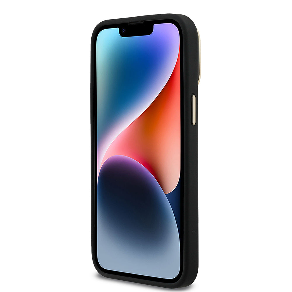 Apple iPhone 14 Pro Max Kılıf Guess Orjinal Lisanslı PU Deri 4G Desenli Metal Büyük 4G ve Yazı Logolu Kamera Standlı Kapak Mavi