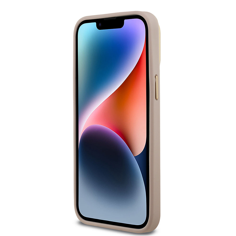 Apple iPhone 14 Pro Max Kılıf Guess Orjinal Lisanslı PU Deri 4G Desenli Metal Büyük 4G ve Yazı Logolu Kamera Standlı Kapak Mavi