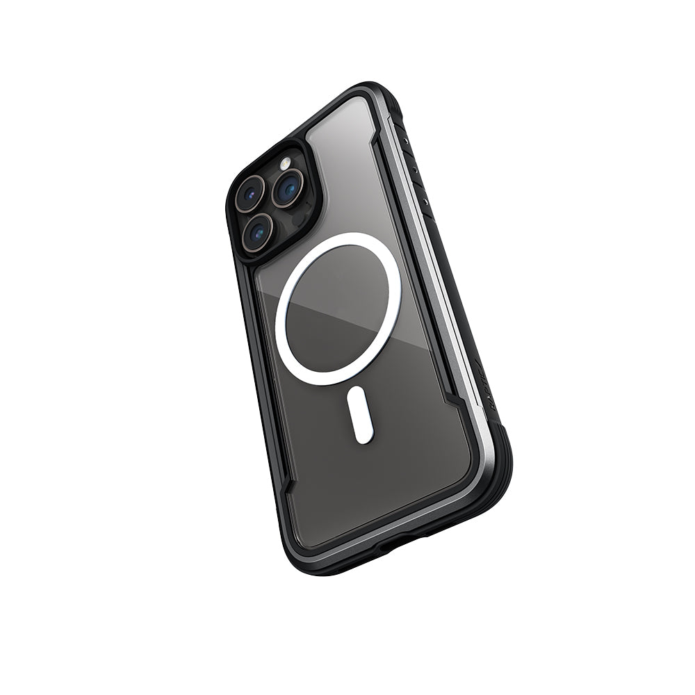 Apple iPhone 14 Pro Max Kılıf M-safe Şarj Özellikli Airbagli Raptic Shield Serisi Şeffaf Arka Yüzey Kapak Siyah