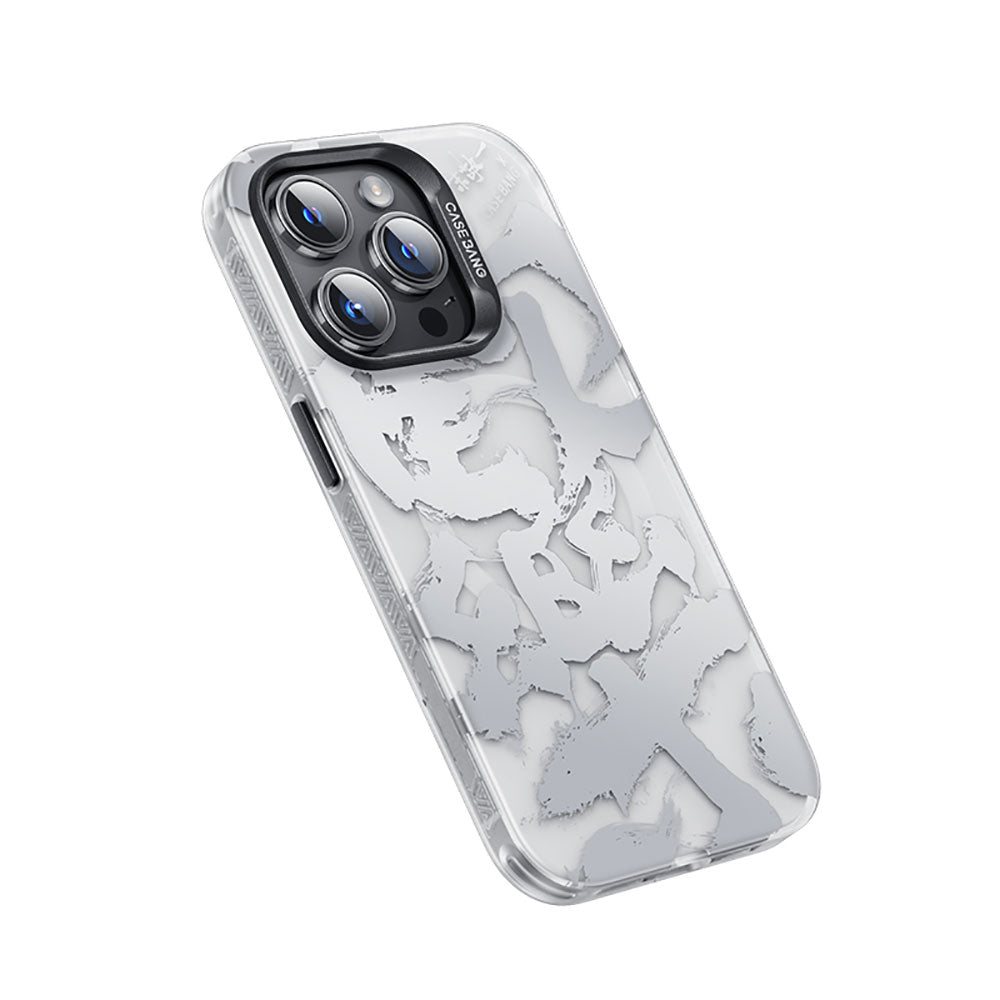 Apple iPhone 14 Pro Max Kılıf M-safe Şarj Özellikli Benks Casebang Calligraphy Joy Kapak Beyaz