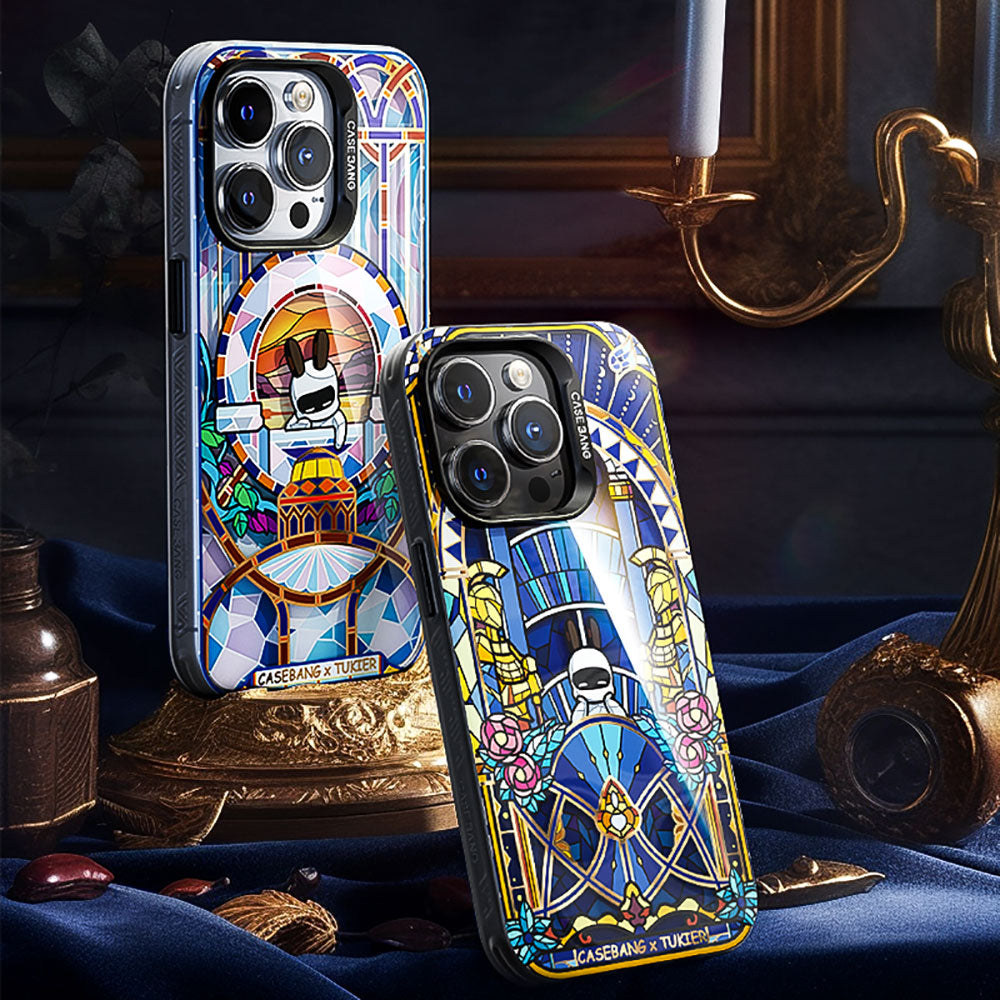 Apple iPhone 14 Pro Max Kılıf M-safe Şarj Özellikli Benks Casebang Memory & Meditation Kapak Beyaz