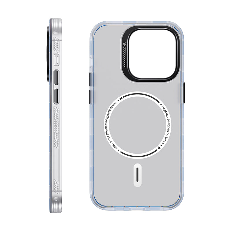 Apple iPhone 14 Pro Max Kılıf M-safe Şarj Özellikli Benks Casebang Memory & Meditation Kapak Beyaz