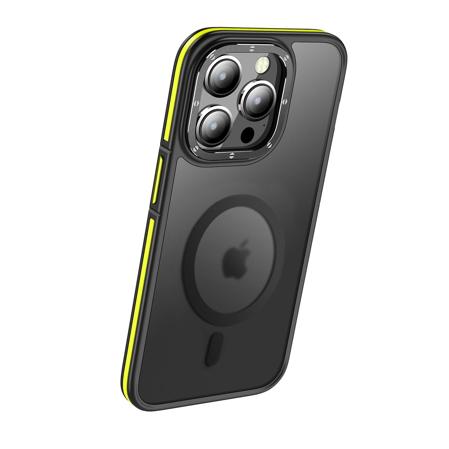 Apple iPhone 14 Pro Max Kılıf M-safe Şarj Özellikli Mat Görünümlü Wlons Vevo Kapak Sarı