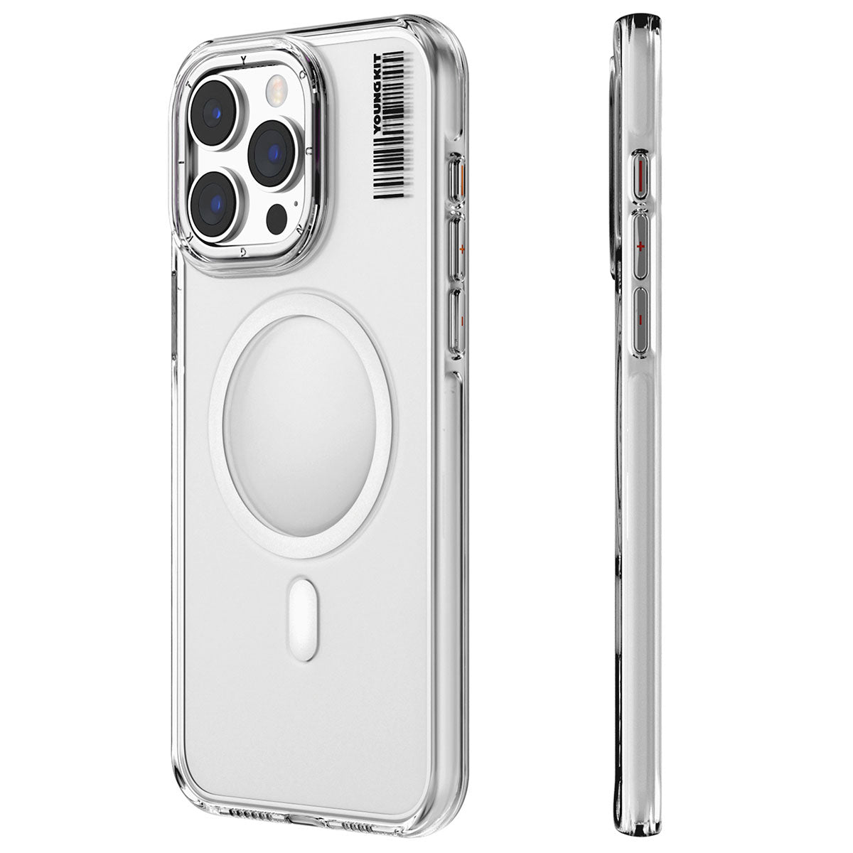 Apple iPhone 14 Pro Max Kılıf M-safe Şarj Özellikli Şeffaf Youngkit Crystal Shield Serisi Kapak Renksiz