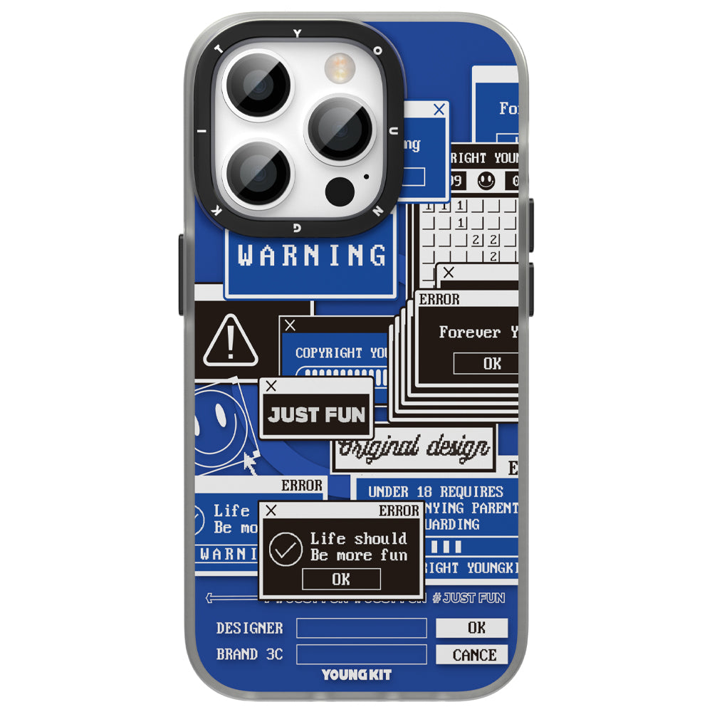 Apple iPhone 14 Pro Max Kılıf M-safe Şarj Özellikli YoungKit Code Case Serisi Kapak Mavi