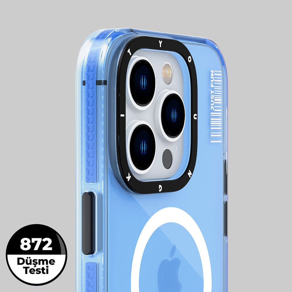 Apple iPhone 14 Pro Max Kılıf M-safe Şarj Özellikli YoungKit Crystal Color Serisi Kapak Renksiz