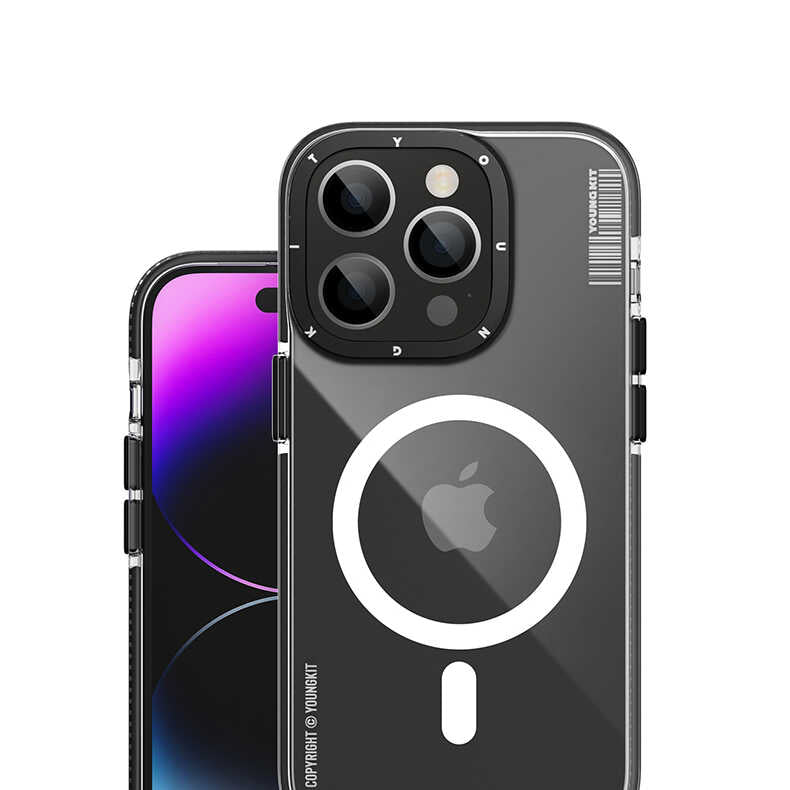 Apple iPhone 14 Pro Max Kılıf M-safe Şarj Özellikli YoungKit Exquisite Serisi Kapak Pembe