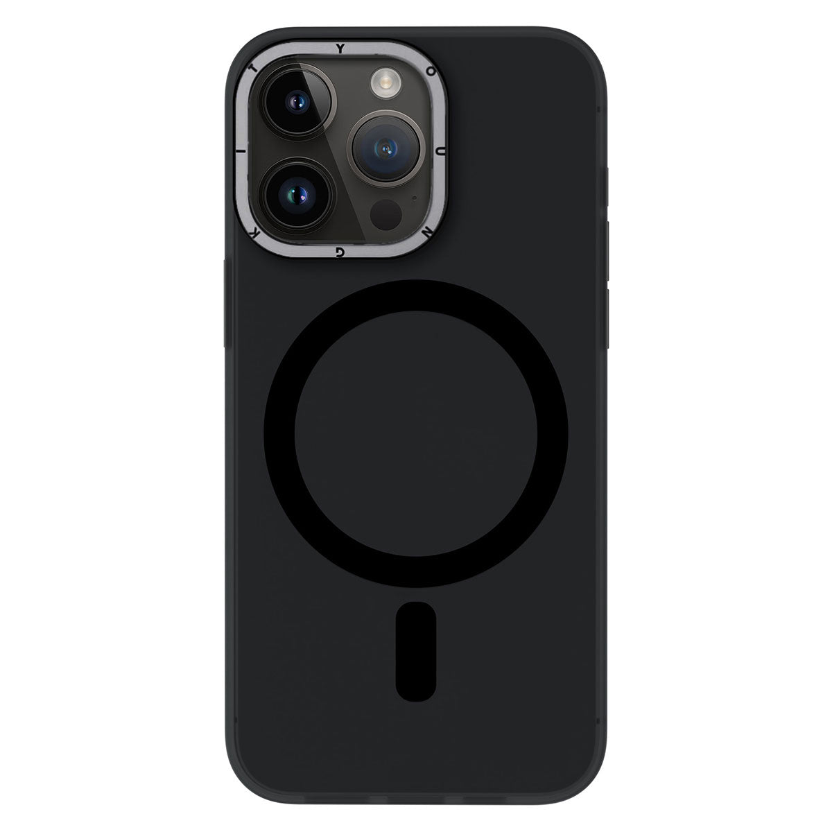 Apple iPhone 14 Pro Max Kılıf M-safe Şarj Özellikli Youngkit Hidden Sand Serisi Kapak Siyah