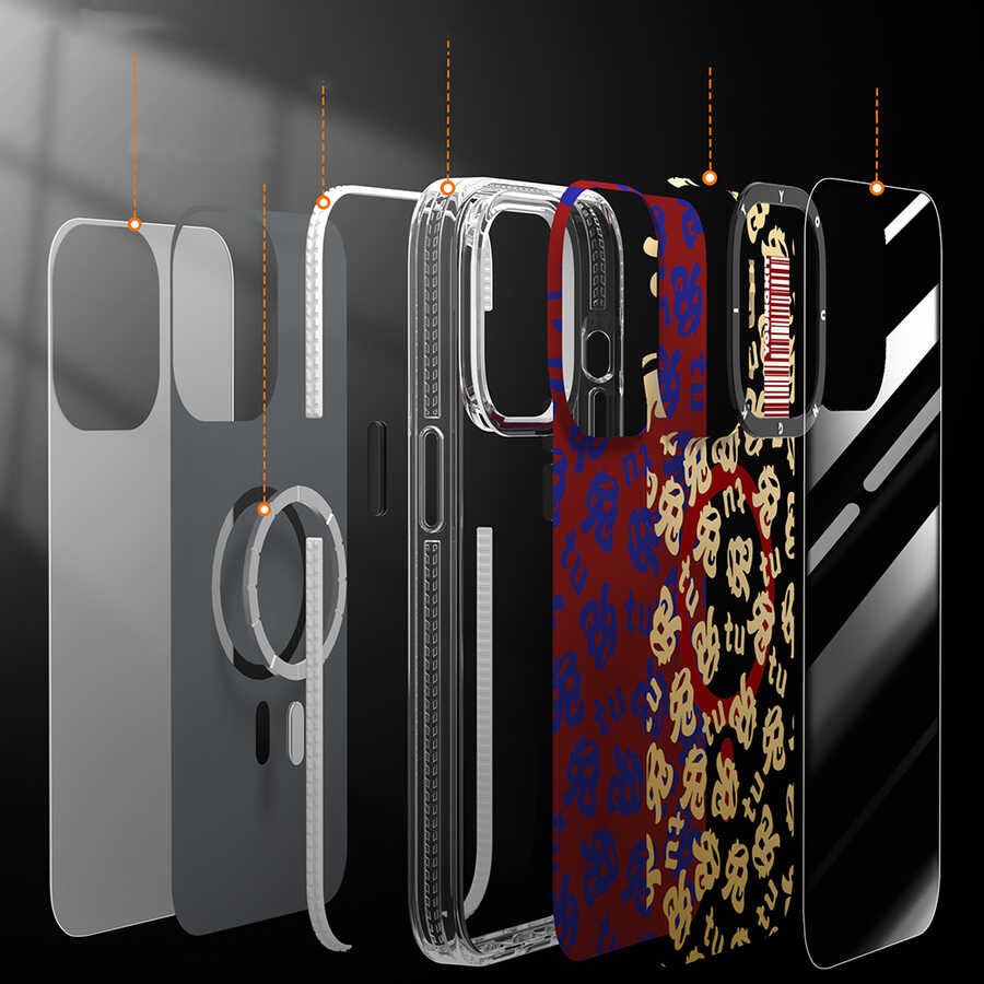 Apple iPhone 14 Pro Max Kılıf M-safe Şarj Özellikli Youngkit Play Rabbit Serisi Kapak Turuncu