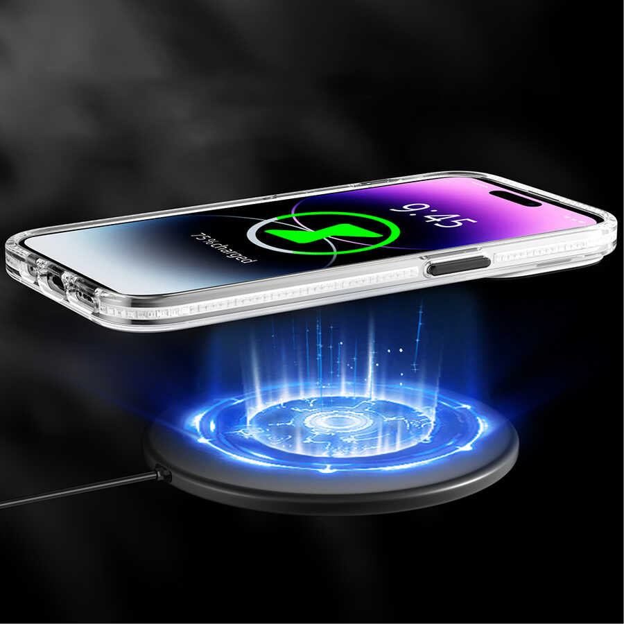 Apple iPhone 14 Pro Max Kılıf M-safe Şarj Özellikli Youngkit Play Rabbit Serisi Kapak Turuncu