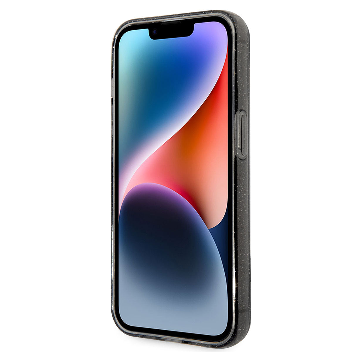 Apple iPhone 14 Pro Max Kılıf Karl Lagerfeld Transparan Simli K&C Dizayn Kapak Renksiz