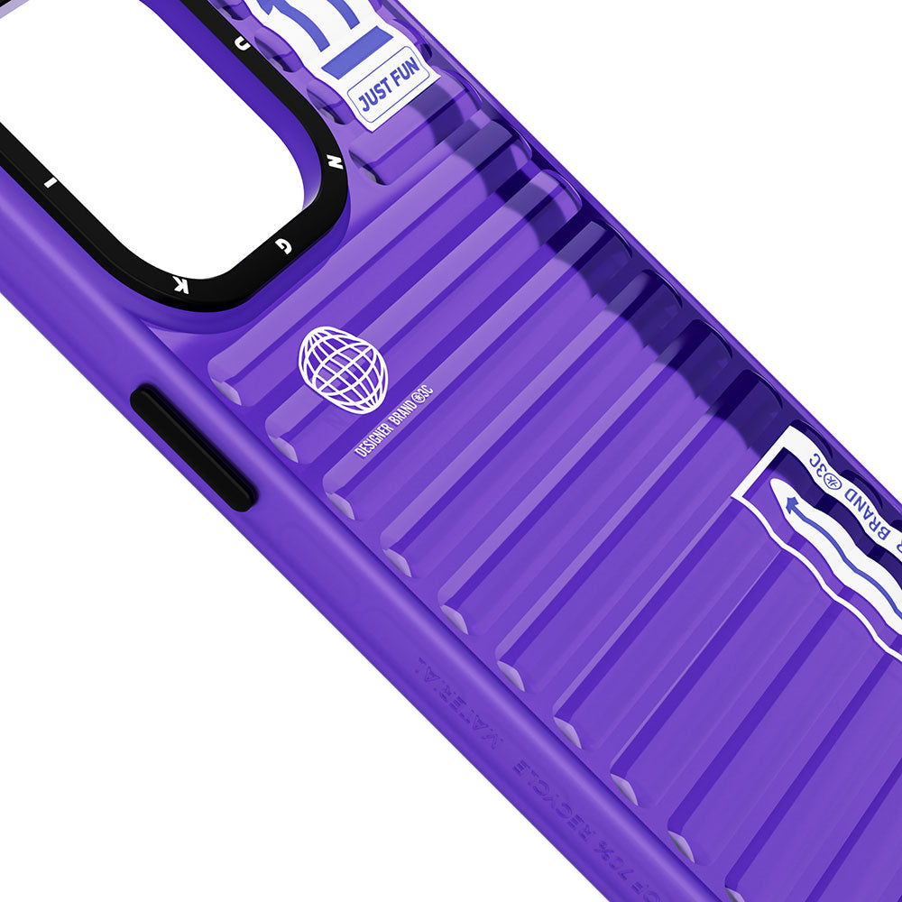 Apple iPhone 14 Pro Max Kılıf Şeffaf Renkli Tasarım YoungKit Fluorite Serisi Kapak Mor