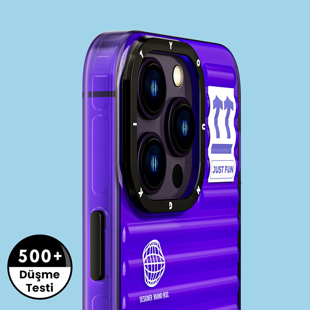 Apple iPhone 14 Pro Max Kılıf Şeffaf Renkli Tasarım YoungKit Fluorite Serisi Kapak Siyah