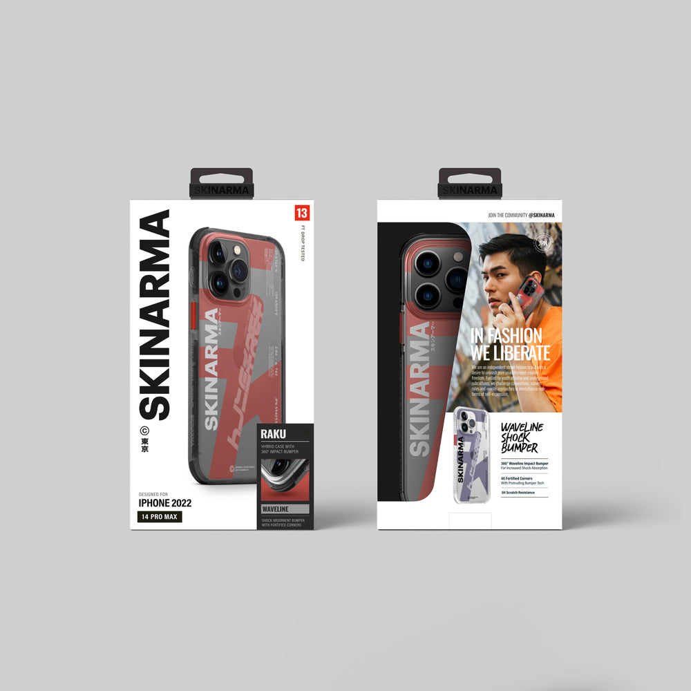 Apple iPhone 14 Pro Max Kılıf SkinArma Şeffaf Airbag Tasarımlı Raku Kapak Turuncu