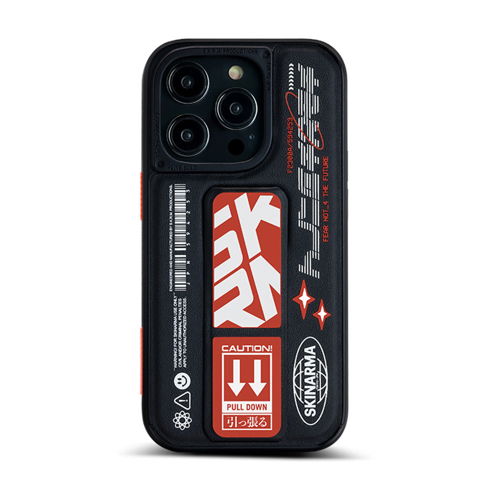 Apple iPhone 14 Pro Max Kılıf SkinArma Standlı Deri Görünümlü Akarui Kapak Kırmızı