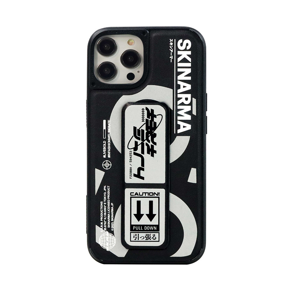 Apple iPhone 14 Pro Max Kılıf SkinArma Standlı Deri Görünümlü Bango Kapak Gümüş