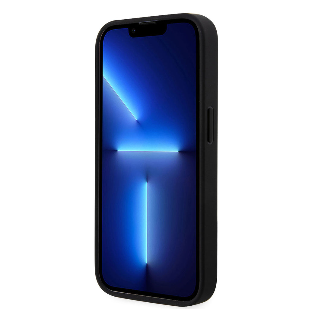 Apple iPhone 14 Pro Max Kılıf U.S. POLO ASSN. Deri Şeritli Logo Dizayn Kapak Kırmızı