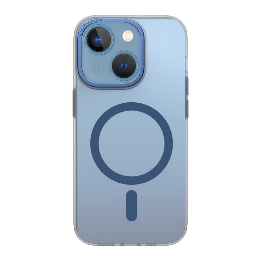 Apple iPhone 14 Wiwu Frosted Magnetic Buzlu Sert PC Kapak Siyah