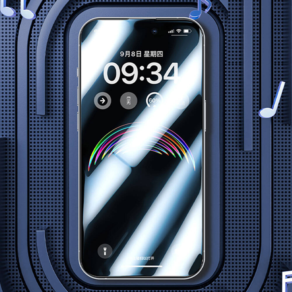 Apple iPhone 15 Benks Anti-Dust Toz Önleyici Özellikli Gaming Ekran Koruyucu Siyah