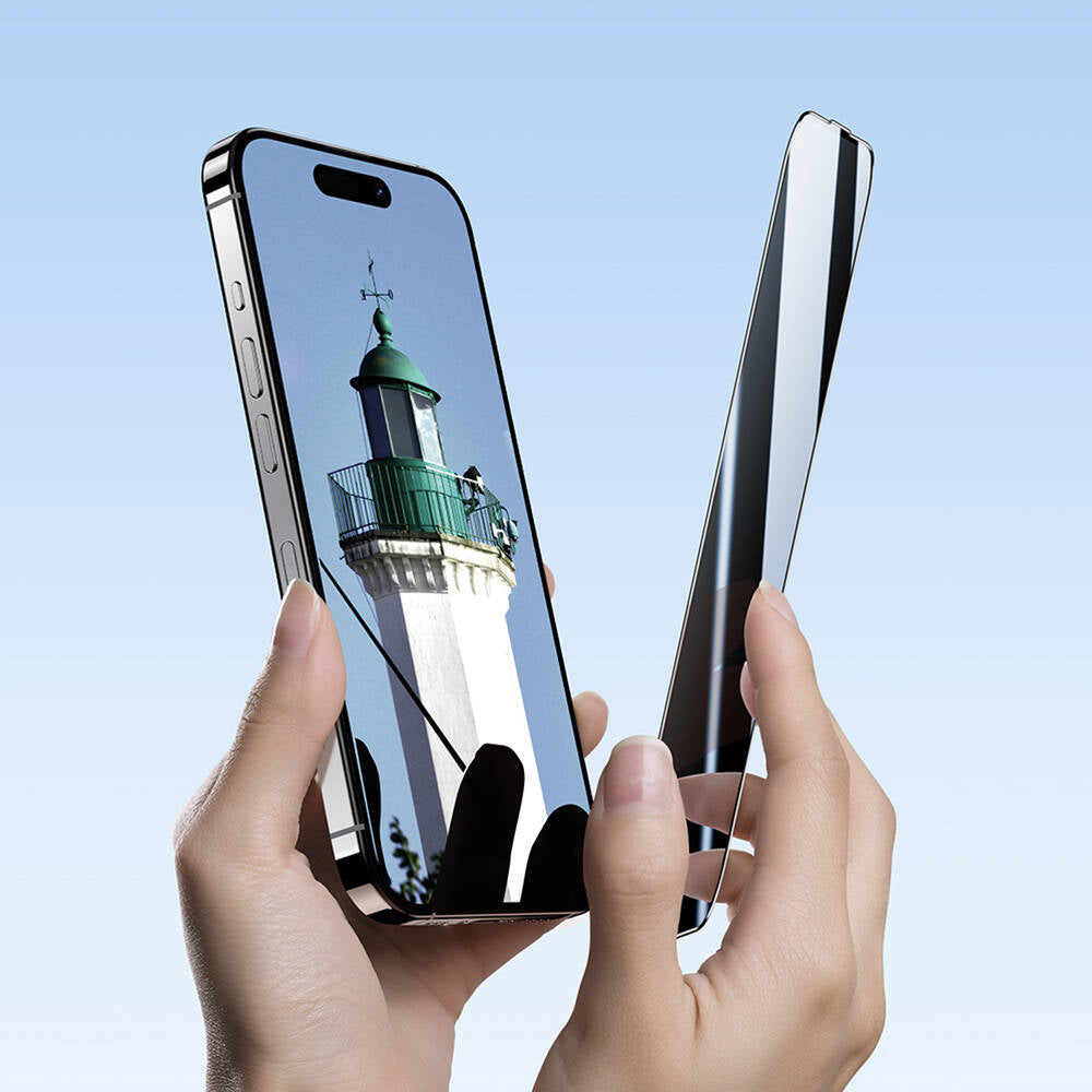 Apple iPhone 15 Benks Ultra Shield 0.4mm Ekran Koruyucu + Kolay Uygulama Aparatlı Siyah