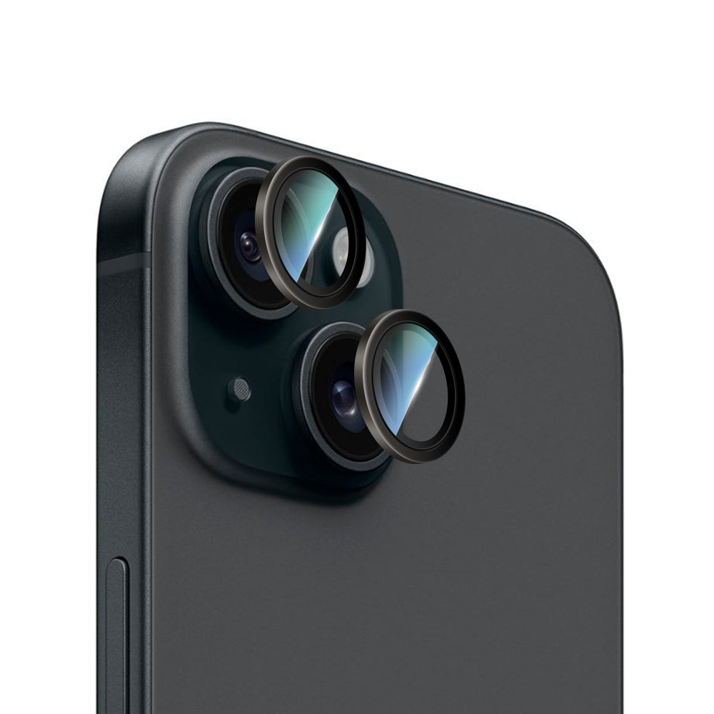 Apple iPhone 15 CaseWorld Alloy Serisi Oleofobik Anti Reflective Kamera Lens Koruyucu Gümüş