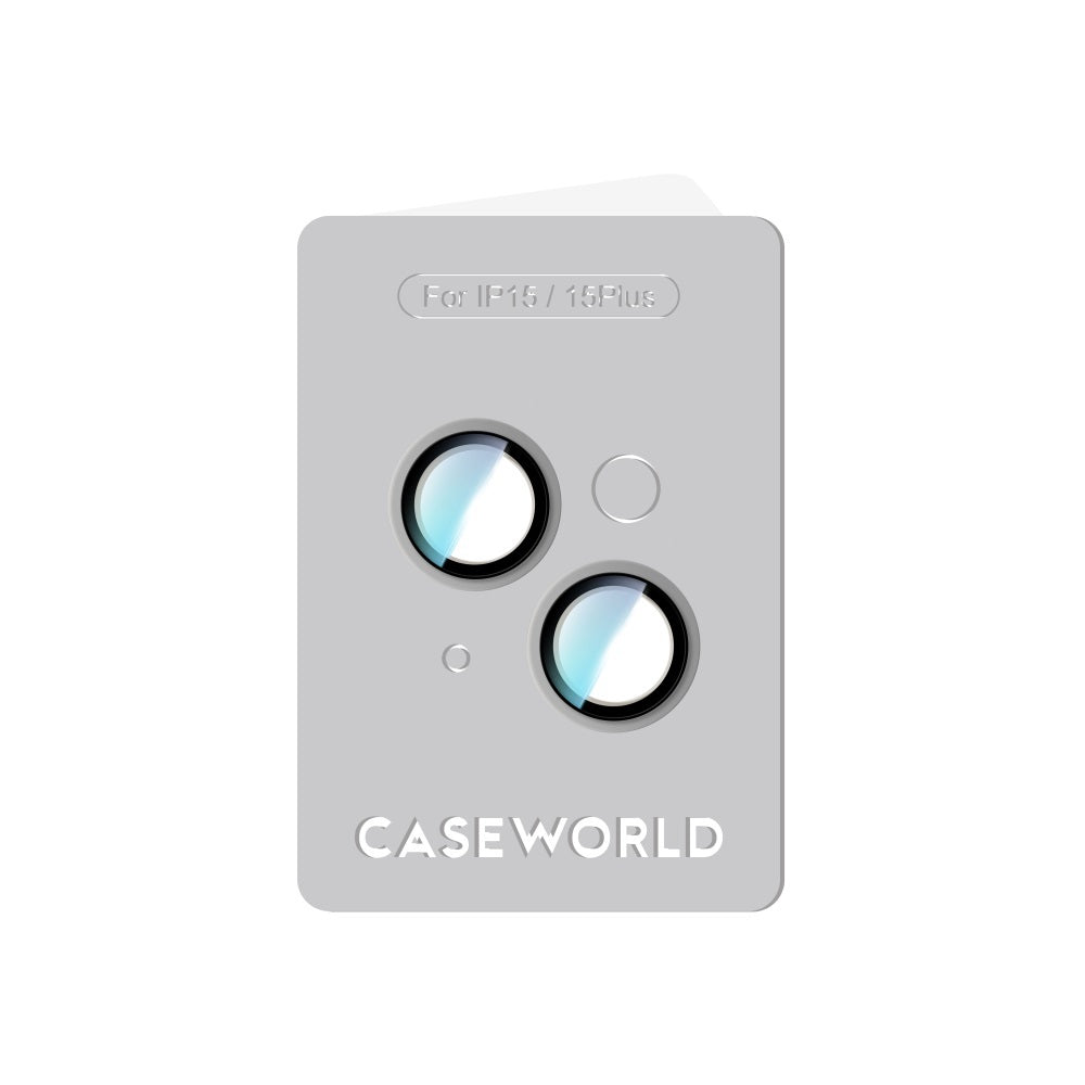 Apple iPhone 15 CaseWorld Alloy Serisi Oleofobik Anti Reflective Kamera Lens Koruyucu Siyah